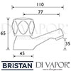 Bristan Club Basin Taps Dimensions